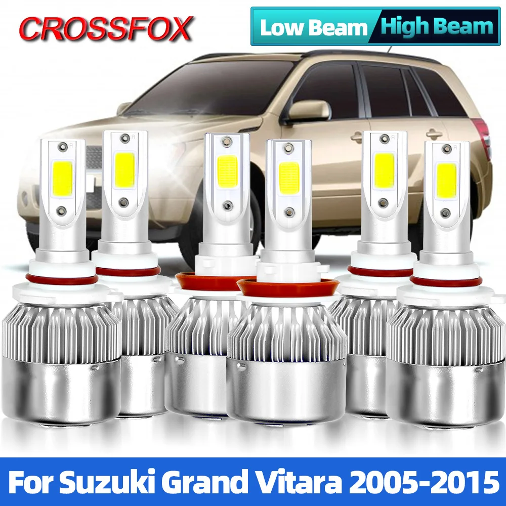 

Canbus LED Car Headlights H7 H11 9005 6000K White Fog Lights Auto Lamps For Suzuki Grand Vitara 2005-2011 2012 2013 2014 2015