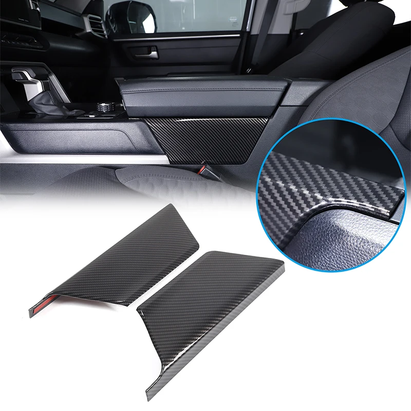 

For 2022-2023 Toyota Tundra/Sequoia ABS carbon fiber car armrest boxes on both sides decorative plate stickers Car accessories