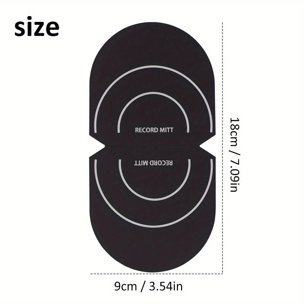 Anti Static Record Mitten & Handler-Record Player Accesories with Soft Microfiber Material, Protect Against Scratch & Dirt