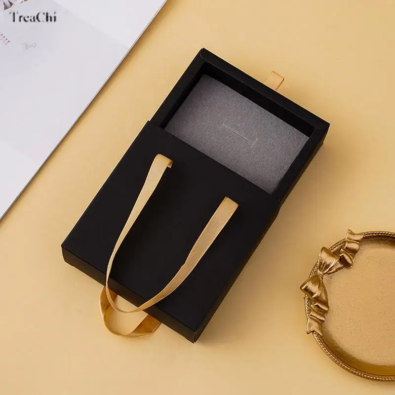 10Pcs Hand Drawer Box Jewelry Box Ring Earrings Necklace Jewelry Box Wear Nail Badge Brooch Gift Box Can Be Printed Logo Logo