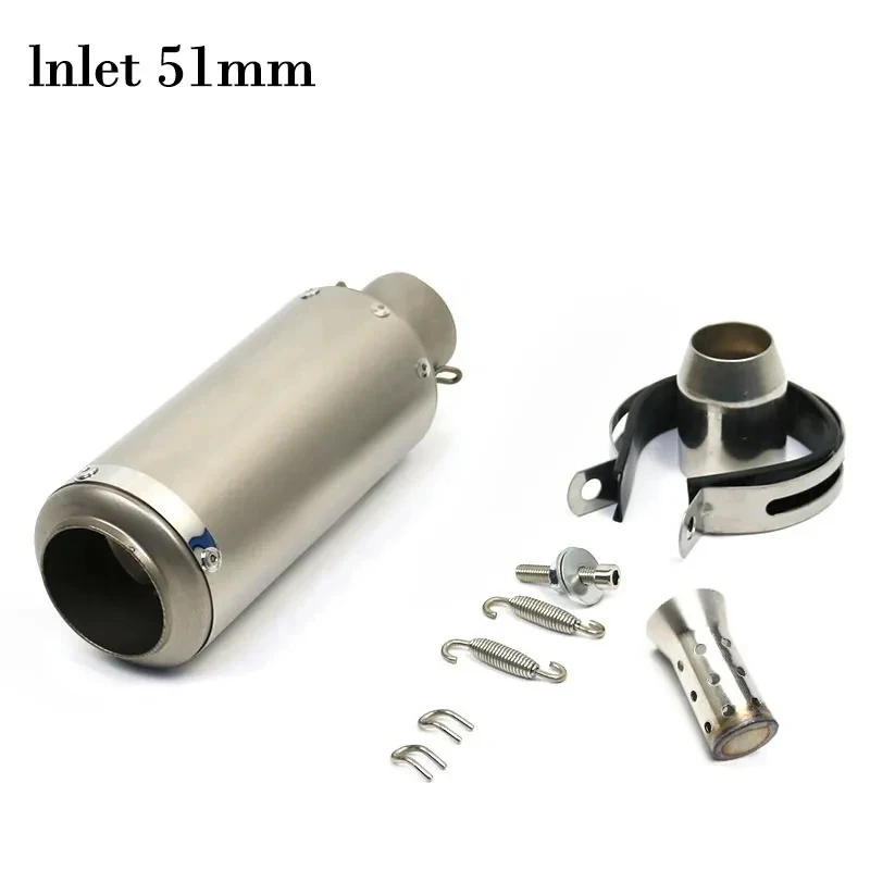 Motorcycle Exhaust 51/60mm Stainless Steel Project Carbon Fiber with DB Killer for z900 R3 R25 MT07 MT09 R1 Z400 Z650