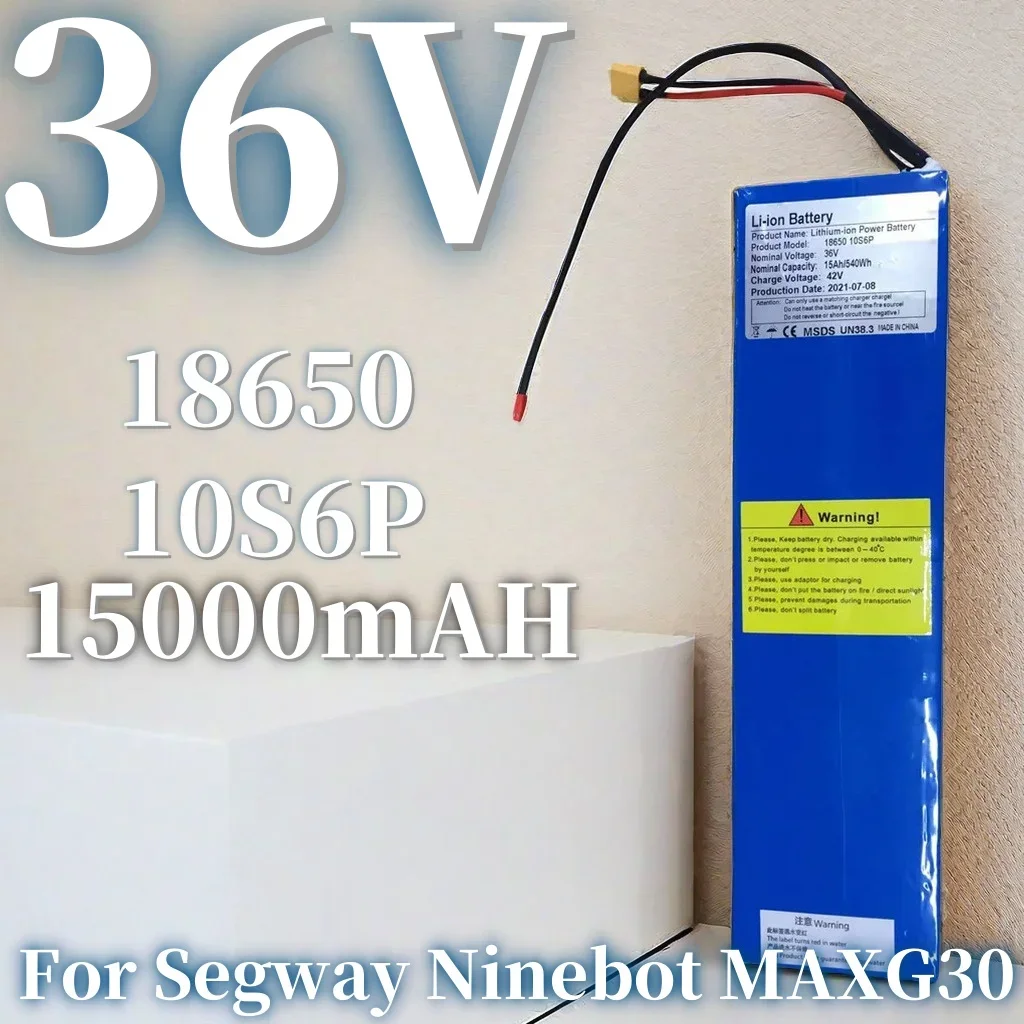 

36V 15000mAH 540wH 18650 Li-ion Battery Pack for Segway Ninebot MAX G30 Electric Scooter