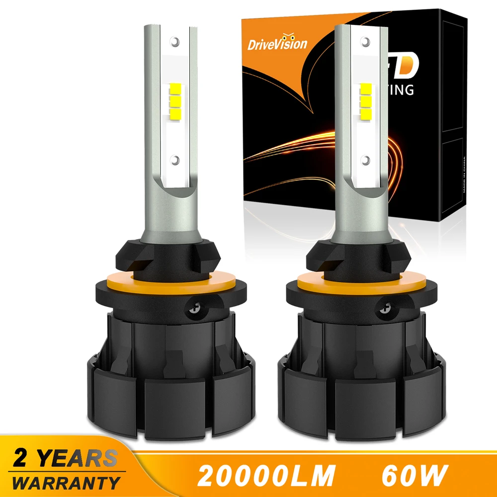 DRIVEVISION 2Pcs H27 880 881 LED Bulb P13W 9012 H10 LED 5202 Car Fog Light Driving Day Running Lamp Auto 12V 20000LM 6000K White