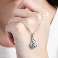 JoiasHome – collier Moissanite 2CT, 100% argent Sterling 925, Design minimaliste, certifié GRA, bijoux fins pour femmes 3