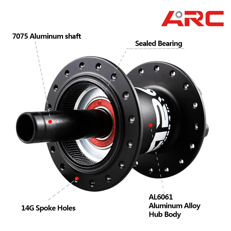 ARC 큐브 MT088 자전거 허브 MTB 32홀 6파울 180클릭 허브 (자전거 MTB용) 앞 9/15x100 뒤 10x135 12x142 자전거 허브 8-12V