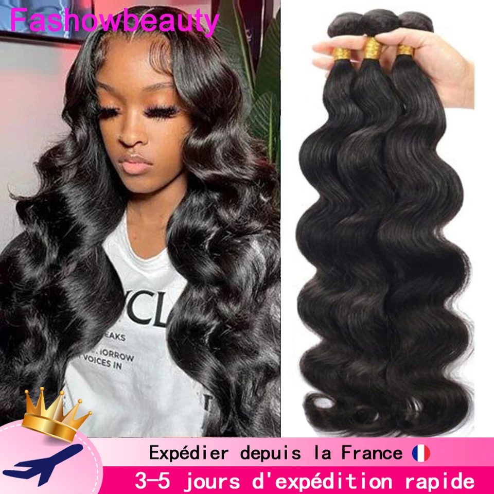 Body Wave Bundels Brazilian Hair Weave Bundels 1/3 Pcs Menselijk Haar Bundels Natuurlijk Zwart 28 30 32 Inch Remy Full Hair Extensions