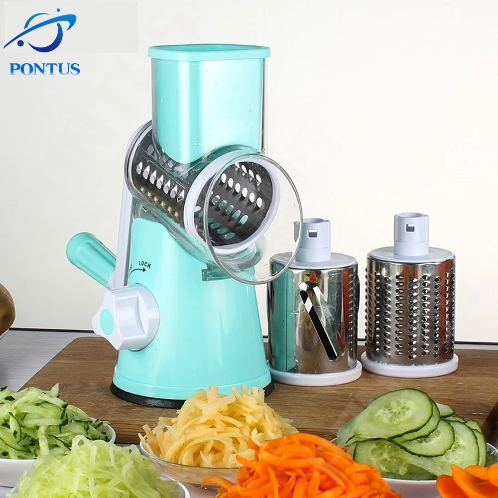 

Manual Vegetable Grater Slicer Kitchen Grater Vegetable Chopper Round Mandolin Cutter Potato Carrot Cheese Shredder Gadgets