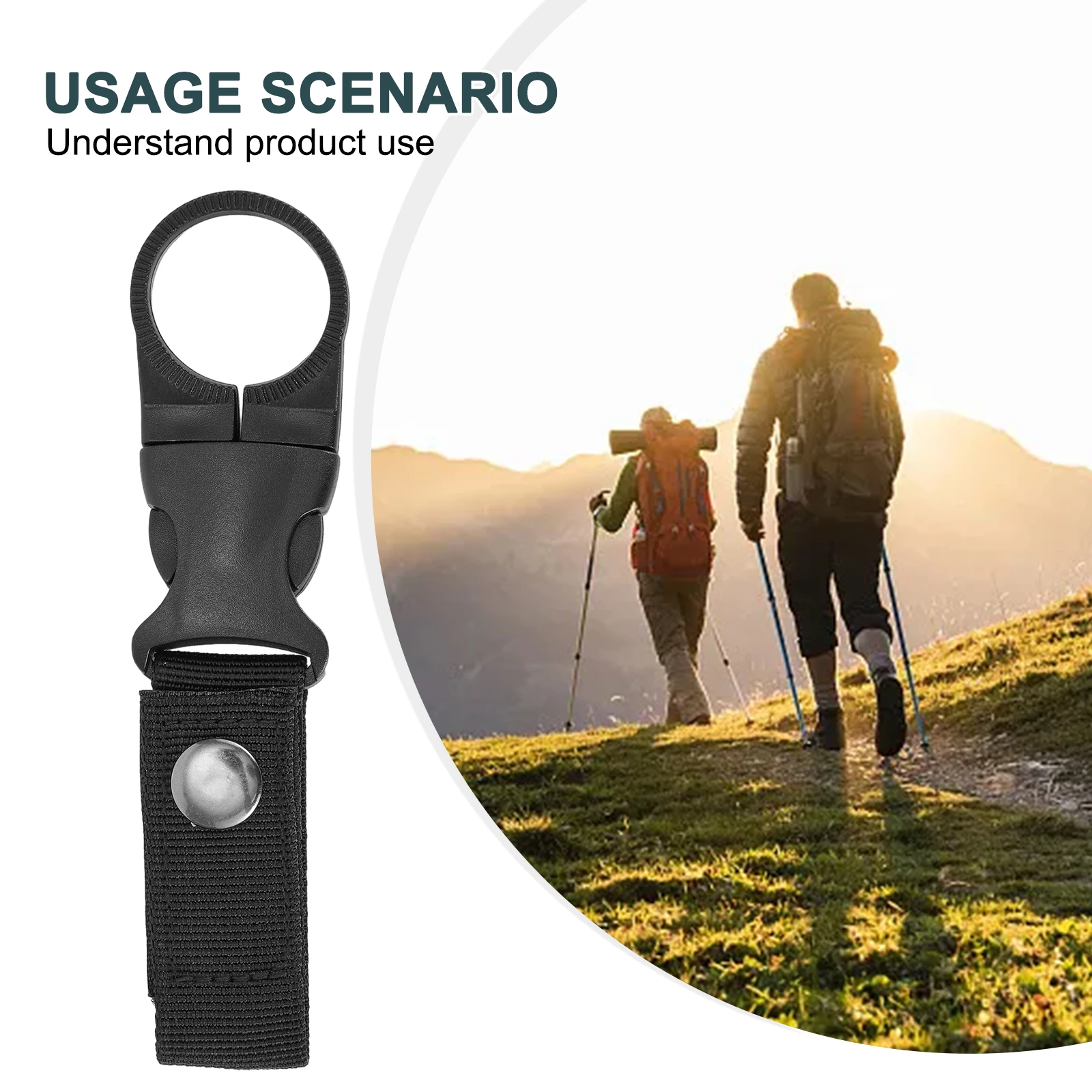 New Webbing Buckle Hook Water Bottle Holder New Webbing Buckle Hook For Backpacks Bikes Belts 14x2.5cm Outdoor Adventure