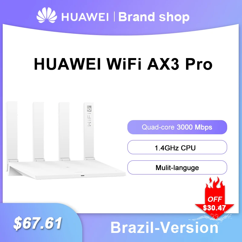 internet amplifier booster Brazil Version HUAWEI WiFi AX3 Pro Four Amplifiers 3000 Mbps AX3 Quad Core WiFi 6+ Wireless Router WiFi 5 GHz Repeater Dual-Band wifi amplifier 5g