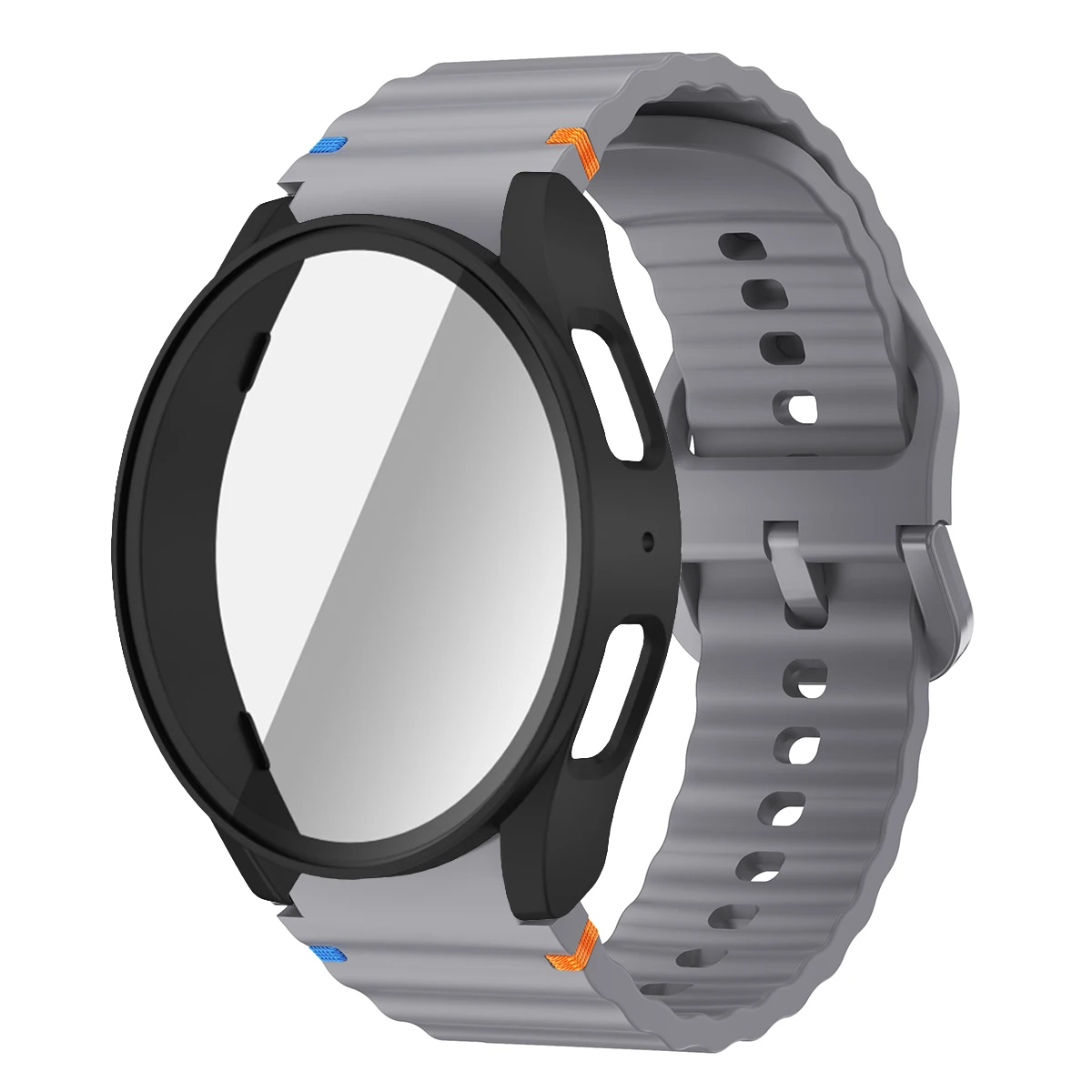 Premium Silicone Watch Band and Protective Case Combo – Universal Fit Bracelet Strap