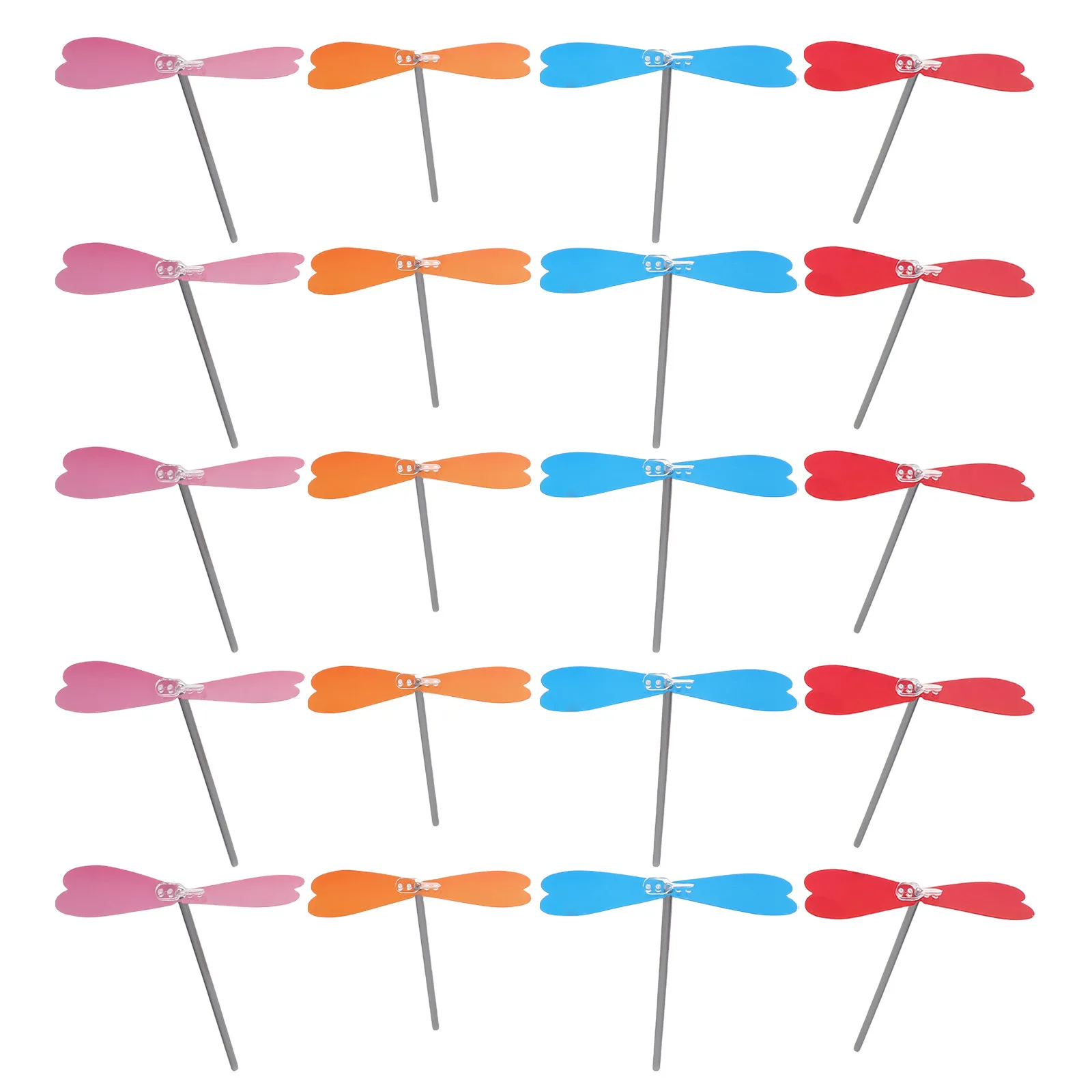 20Pcs 크리 에이 티브 플라잉 잠자리 핸드 헬리콥터 야외 놀이 과학 탐험 교육 활동 어린이 가족 재미