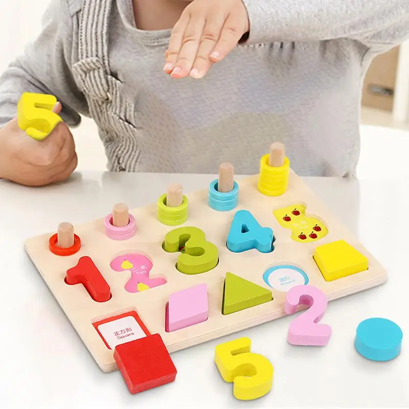 Color Matching Block Toy Color Recognition Puzzle Board Educational Toddler Sensory Game Preschool Training Activity For