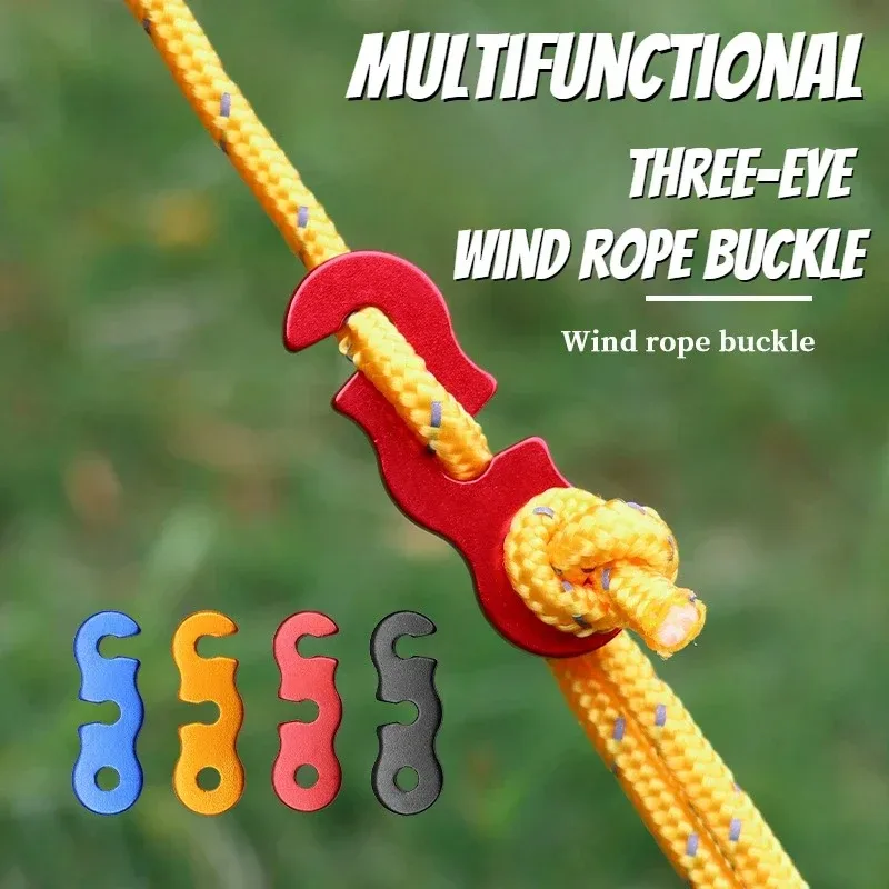 10pcs Adjustable Camping Tent Cord Rope Buckle S Type Tensioners Fastener Kit Outdoor Camping Tents Securing Accessories camping tent accessories camping tent fasteners camping cord buckles camping rope buckle