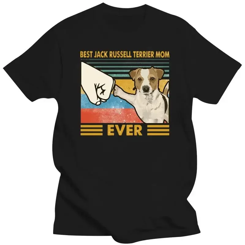 

Men Short Sleeves Casual Dog Lover Tees Casual Streetwear Tops Mens Clothing Cool Best Jack Russell Terrier Dad Ever Tshirt TOPS