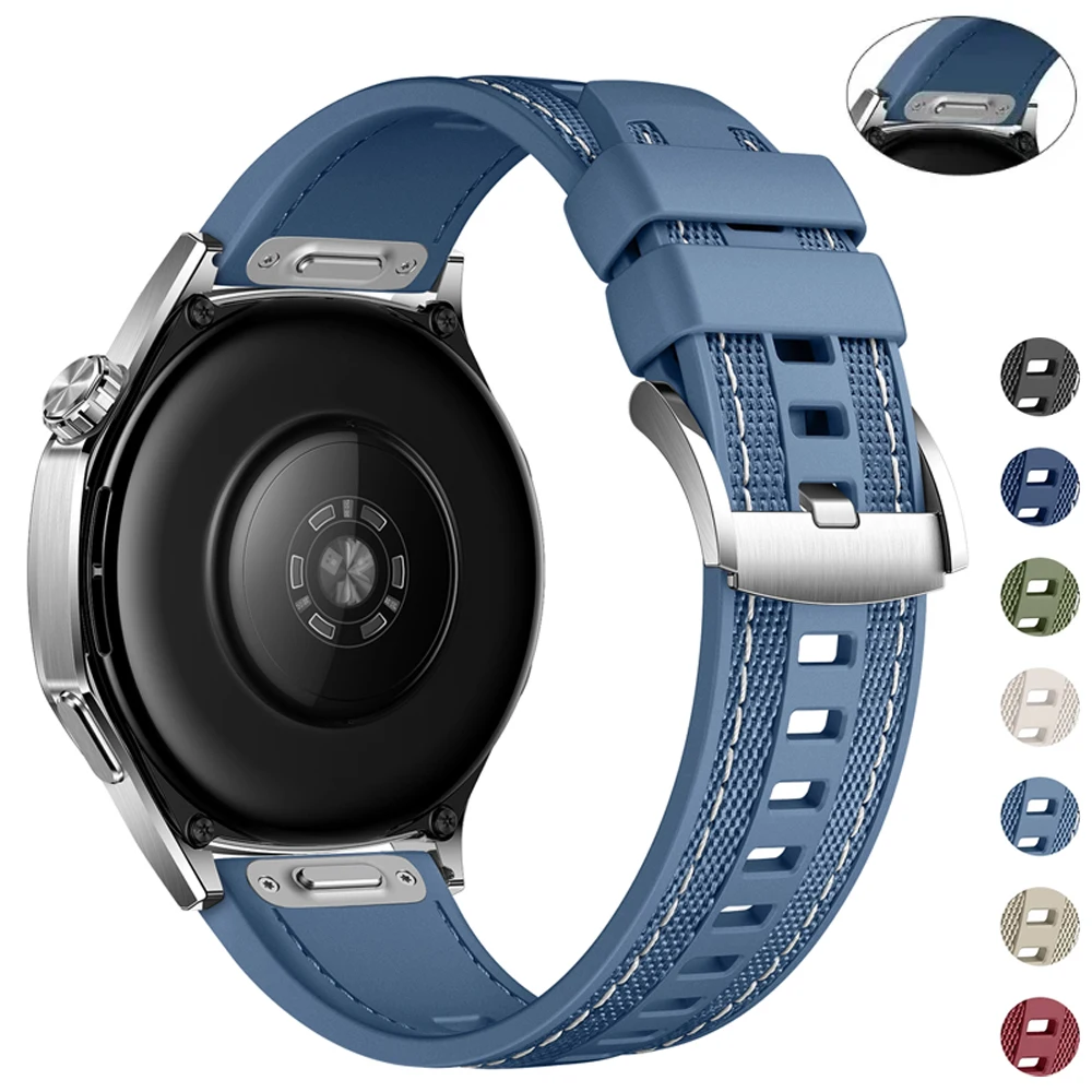 Universal 22mm Nylon Silicone Sport Strap with Quick Release Feature