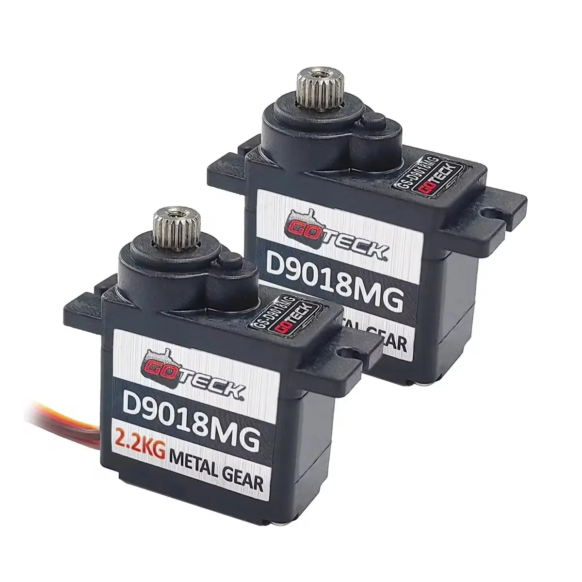 GOTECK 2PCS 9g Digital Servo 2.2 Torque Micro Full Metal Gear Mini Servo With Metal Horn for RC Car Boat Fixed-Wing Robot Toy 2