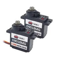 GOTECK 2PCS 9g Digital Servo 2.2 Torque Micro Full Metal Gear Mini Servo With Metal Horn for RC Car Boat Fixed-Wing Robot Toy 2