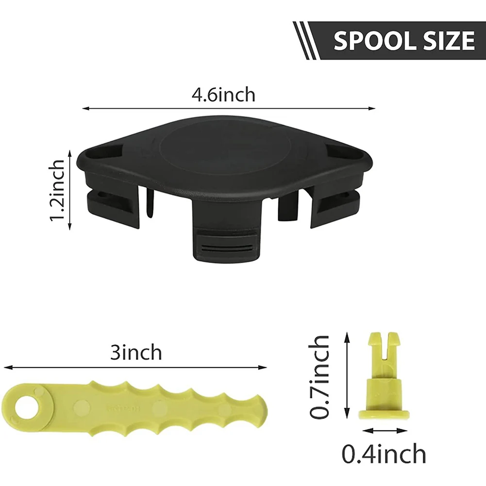 Trimming Head Grass Trimmer Head Cutter Parts 1 Set For Ryobi with Plastic Blade RAC155 Plastic Spare Blade Lawn Mower
