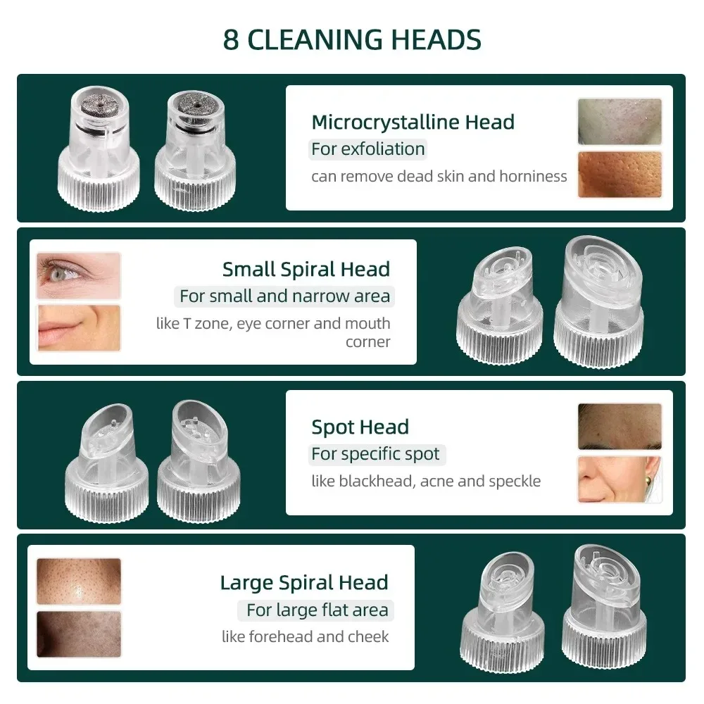 New Hydra Face Care Device for Skin Moisturizing Vacuum Cleaning Jet Small Bubbles Blackheads Remover Suction Tool Pore Cleaner 5