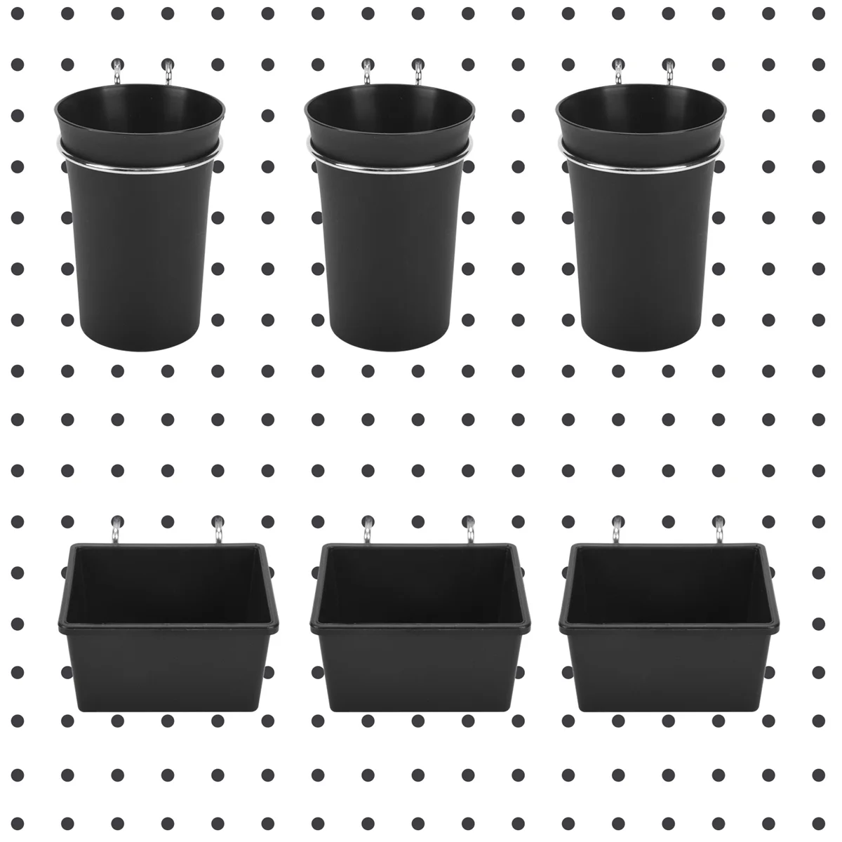Pegboard Bins Pegboard Cups with Hooks Hooks Assortment Hooks for Cup Holder for Organizing 6 Sets