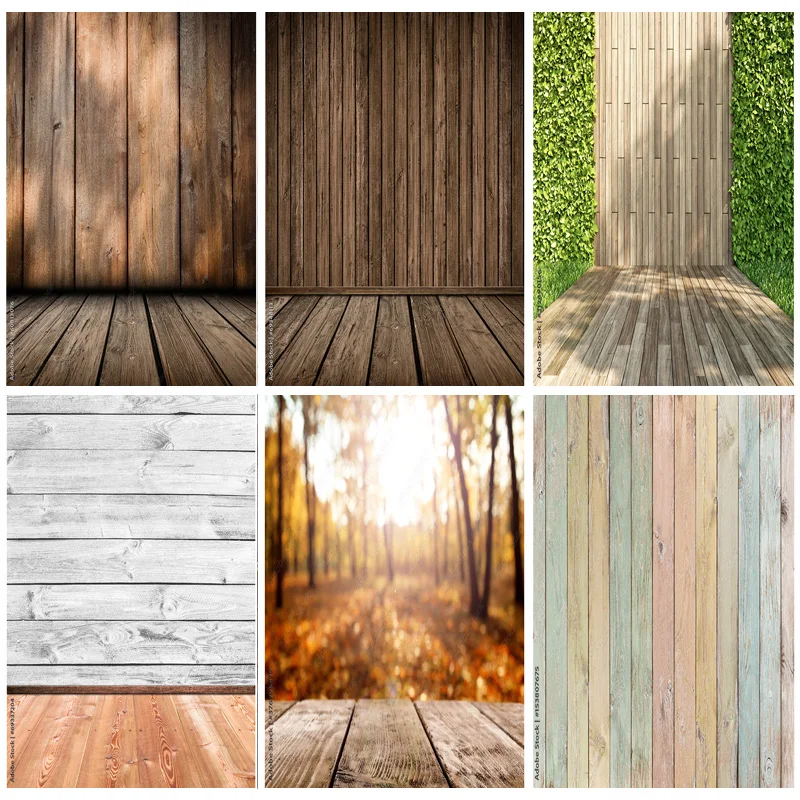 

SHUOZHIKE Art Fabric Photography Backdrops Landscape Planks Photo Studio Background Props HJK-05