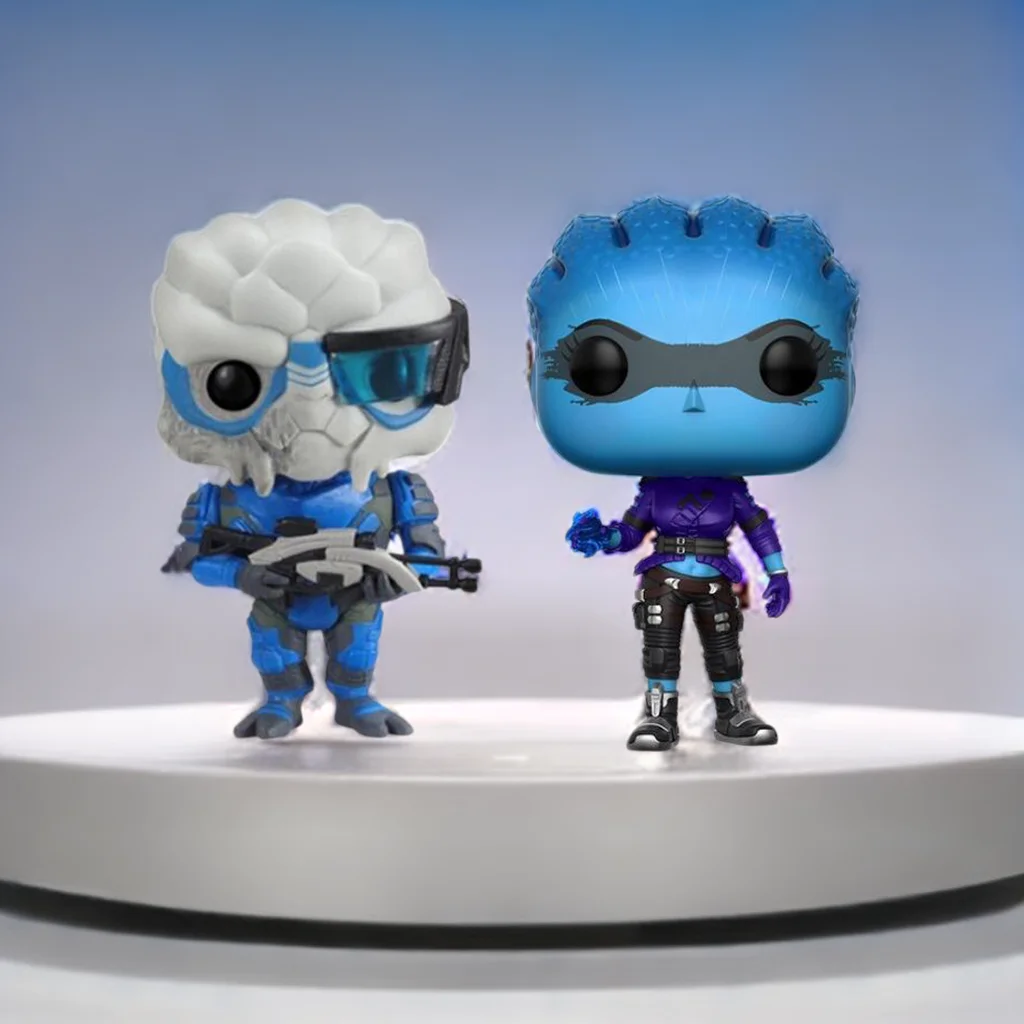 

MASS EFFECT Character GARRUS & PEEBEE 10cm Vinyl Action Figure Toys