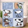 Anime Snoopy Colorful Shower Curtain 1pcs Waterproof Bath Screen Curtains with Hooks for Bathroom Decor 4