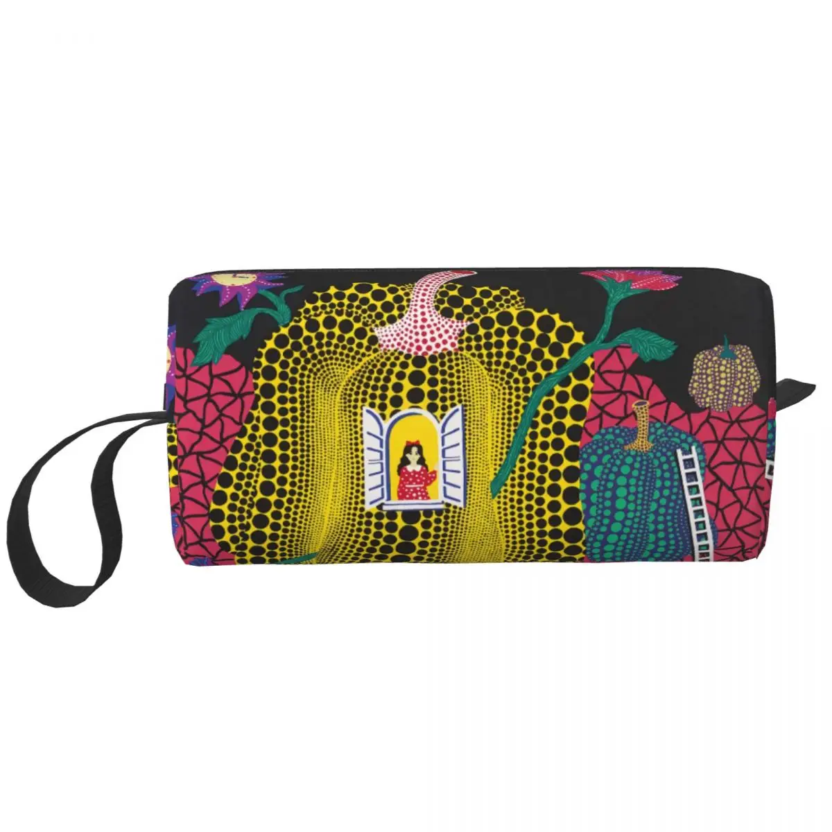 

Yayoi Kusama Abstract Painting Cosmetic Bag Women Kawaii Big Capacity Makeup Case Beauty Storage Toiletry Bags