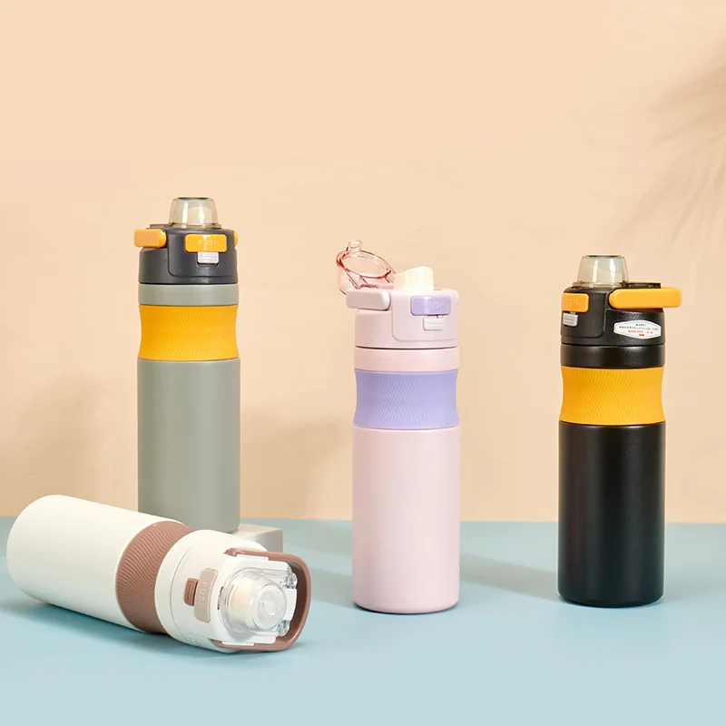 

Household One click Spring Cap Insulation Cup Thickened Sports Large Capacity Straw Cup Large Capacity Portable Bounce Cup