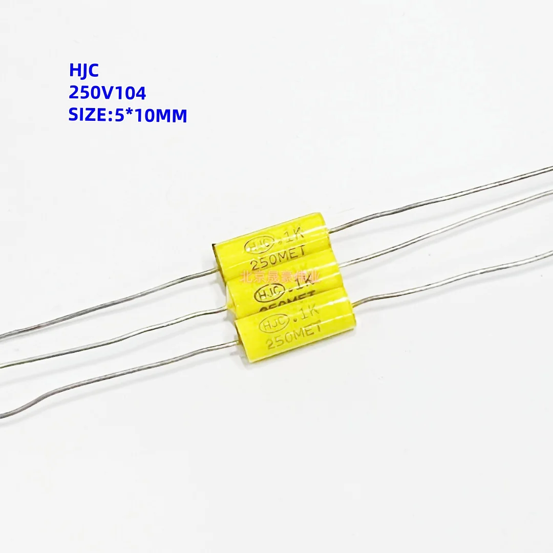 10pcs 250V102 103 104 axial non inductive film capacitor 250V0.01UF/0.1UF axial audio capacitor