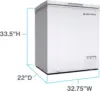 WB0700CFMW Chest Freezer with Adjustable Temperature Control Free-Standing with Single Flip-Up Lid Manual Defrost with Drain 4