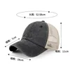 New Washed Cotton Customizable Logo Baseball Cap Summer Autumn Splicing Mesh Breathable Sun Protection Casual Sports Men's Hat 6