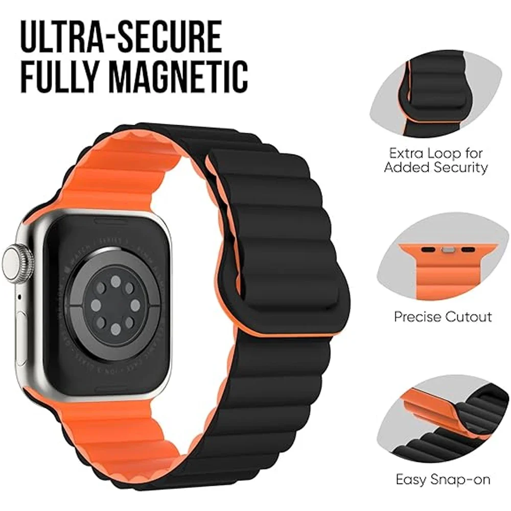 Premium Sports Silicone Magnetic Watch Strap
