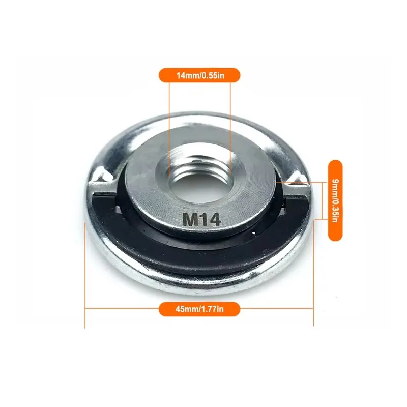 M14 Thread angle grinder self-locking pressing plate Angle Grinder Quick release Flange Nut Clamping Power Chuck Tools Parts
