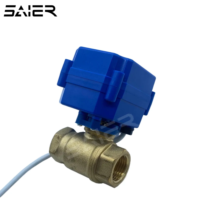 DN15 Brass 2 Way Automatic Flow Control Mini Electric Motorized Ball Valve 12v 24v 220v Electric Motorized Ball Valve