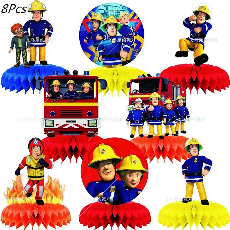 Feuerwehrmann Sam Geburtstag Party Dekoration Feuerwehrauto Luftballons Pappteller Tasse Kinder Baby Dusche Feuerwehrmann Thema Party Supplies Set – Detail 7