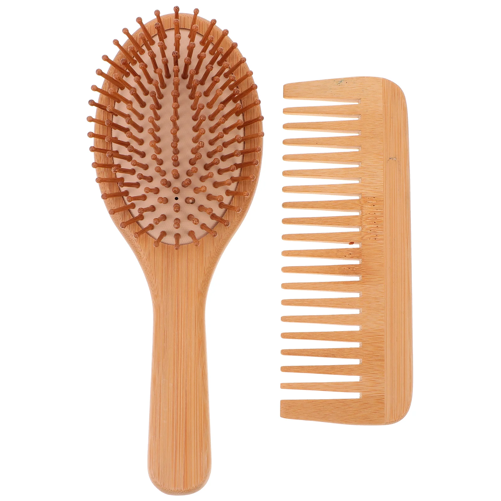 

2Pcs Detangling Wide Tooth Hair Brush Paddle Brush Comb Set for Women and Men