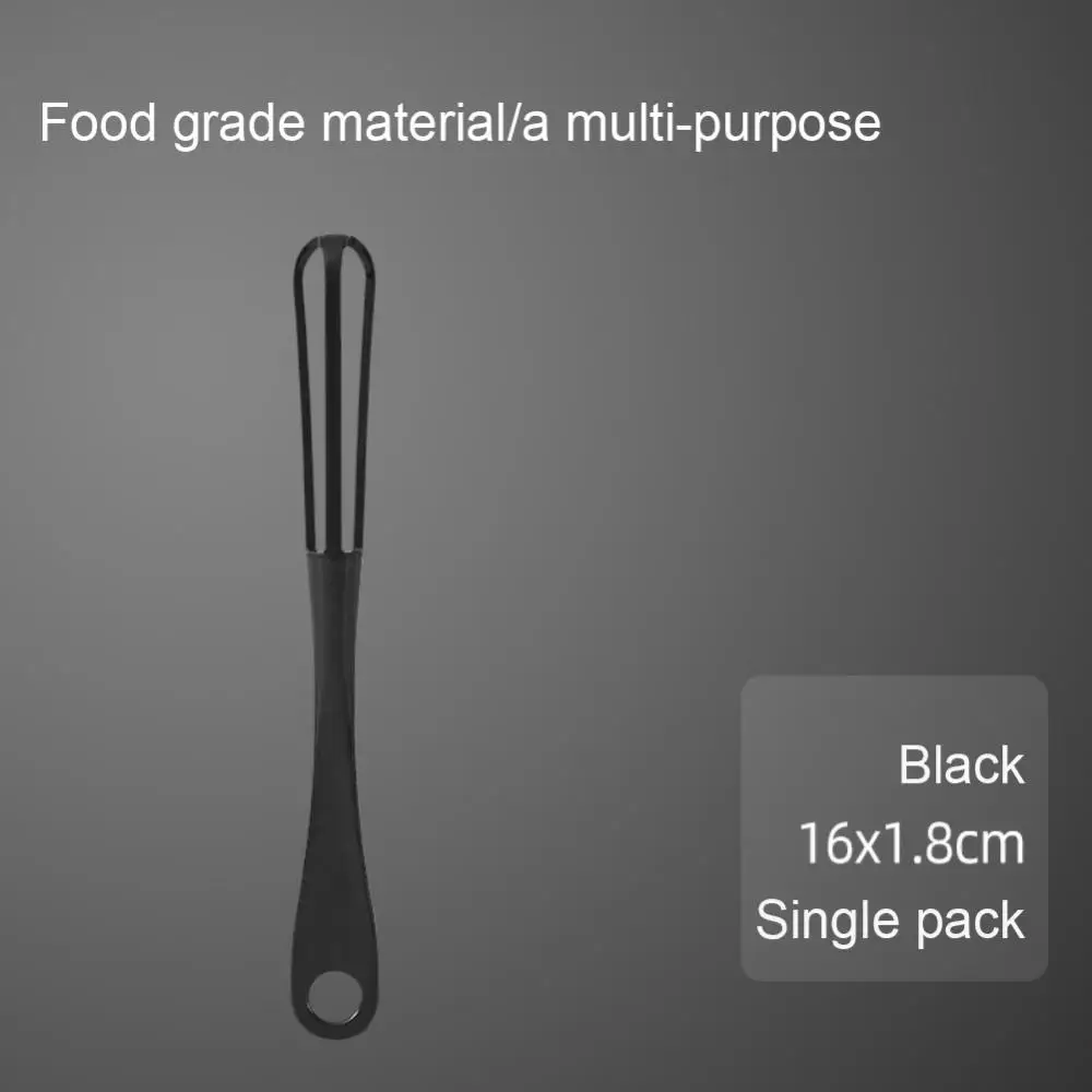 2/4/6PCS Milk Tea Handle Handle Hanging Hole Opp Bag Black Egg Mixing Tools Handheld Egg Beaters Circular Design