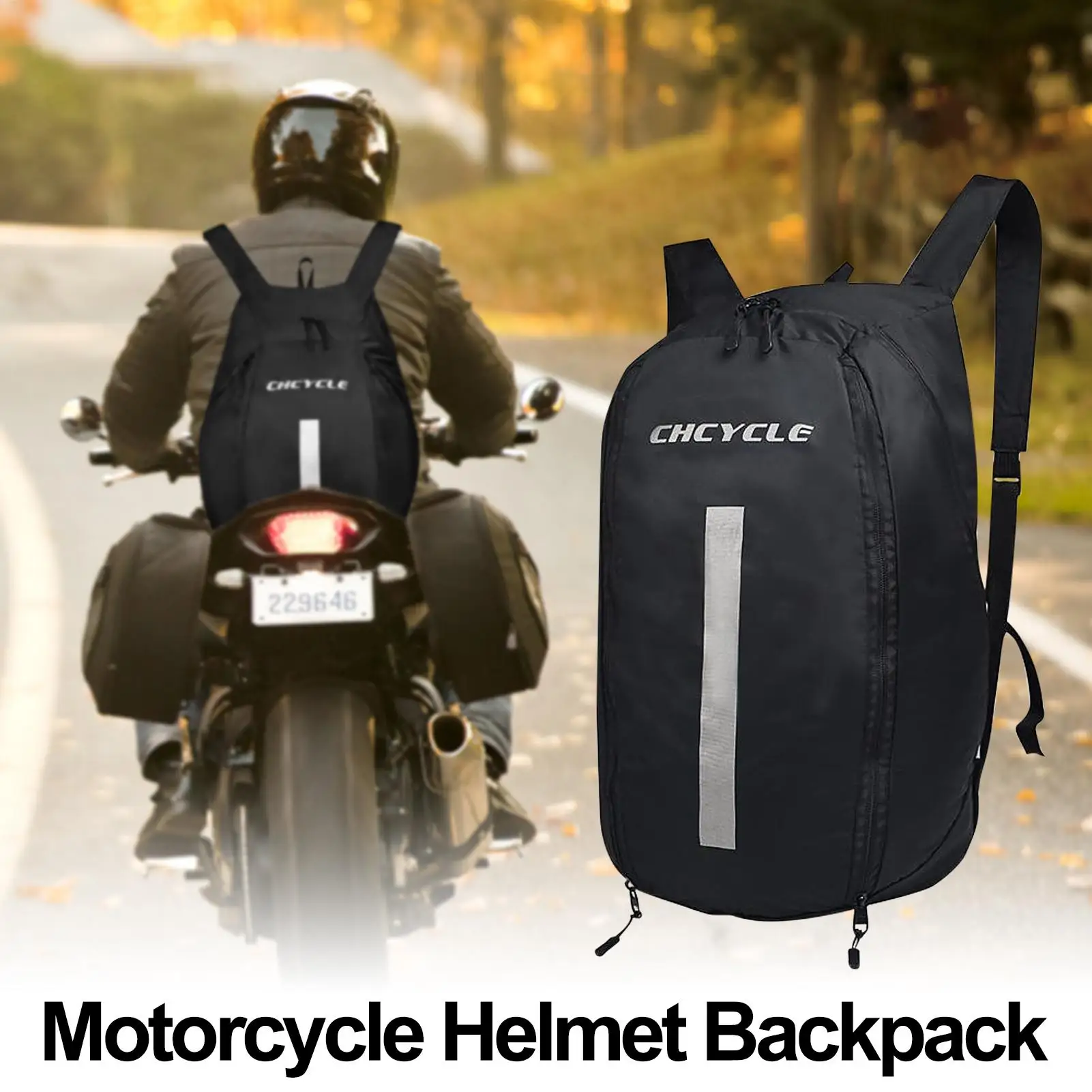 Motorcycle Helmets Backpack Waterproof nylon Riding Helmet Shoulders Pack Large Capacity Riding Storage Bag With Zipper
