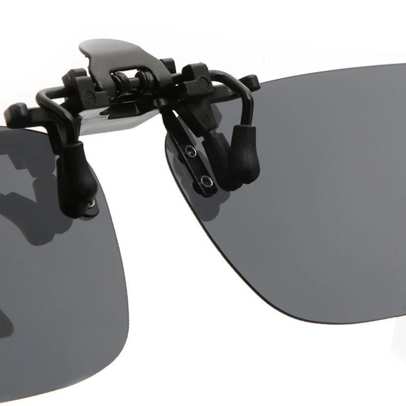 Polarized Sunglasses Clip-on Sunglasses Fashion Rectangular Men's Polarized Driving Sunglasses Up UV 380 Driving Fishing Night Vision Glasses Clips
