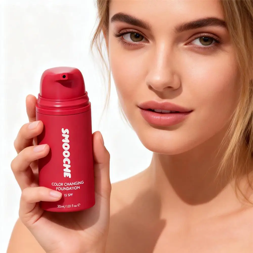 Fondotinta Adattivo al Tono della Pelle Smooche 30ml SPF15, Trucco Liquido che Cambia Colore, Leggero, Lunga Durata, Finitura Naturale - immagine 2