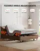 AMADA HOMEFURNISHING Adjustable Bed Frame with Massage Queen Bed Base with 4 USB Ports Under-Bed Night Light Head Foot Incline 5