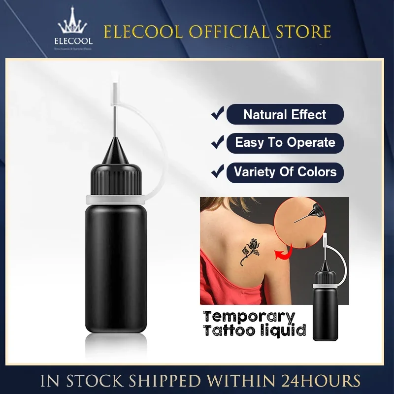 10ml Temporary Tattoo Liquid Tattoo Paste Henna Cones Indian Body Paints Supply Black Brown Red Inks Body Paint
