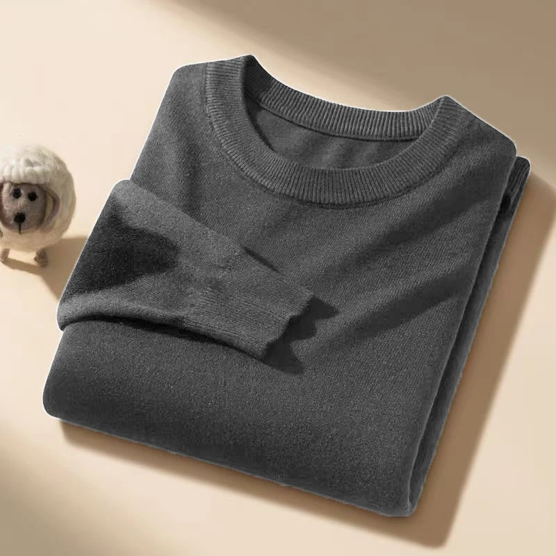 Animal Game Men's Long Cold Blouse Casual Crewneck Sweater Knitwear Thick Pullover Sweaters Outdoor Warm Heavyweight Shirts