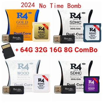 NEW 2024 R4 Card Adapter + 64G/32G/16G/8G TF Card