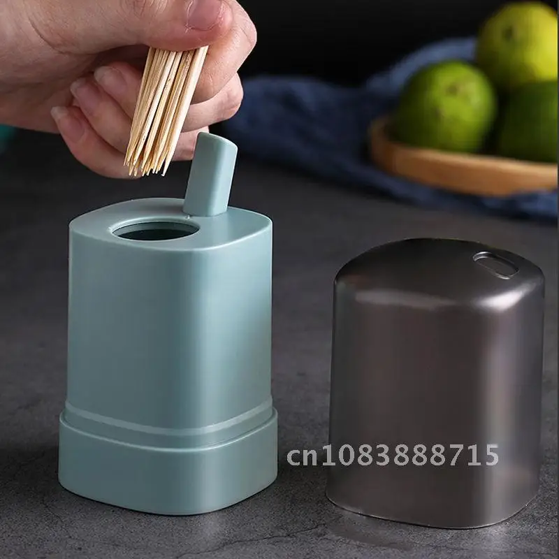 

Automatic Toothpick Holder Box Portable PP Toothpick Container Toothpick Dispenser Household Table Toothpick Storage Box