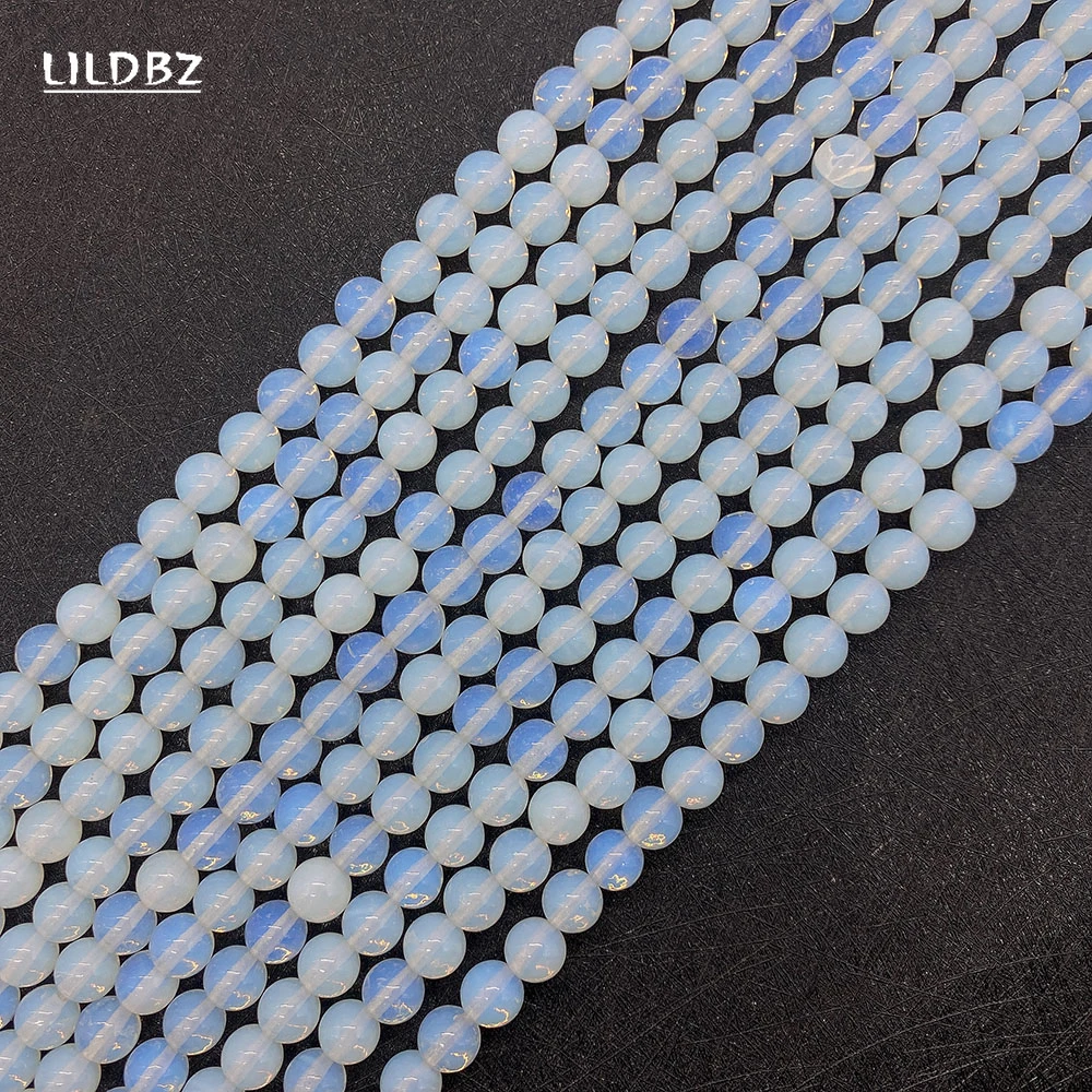 Wholesale Natural Stone Round Opal Necklace Beads 6 8 10mm Opal Charm