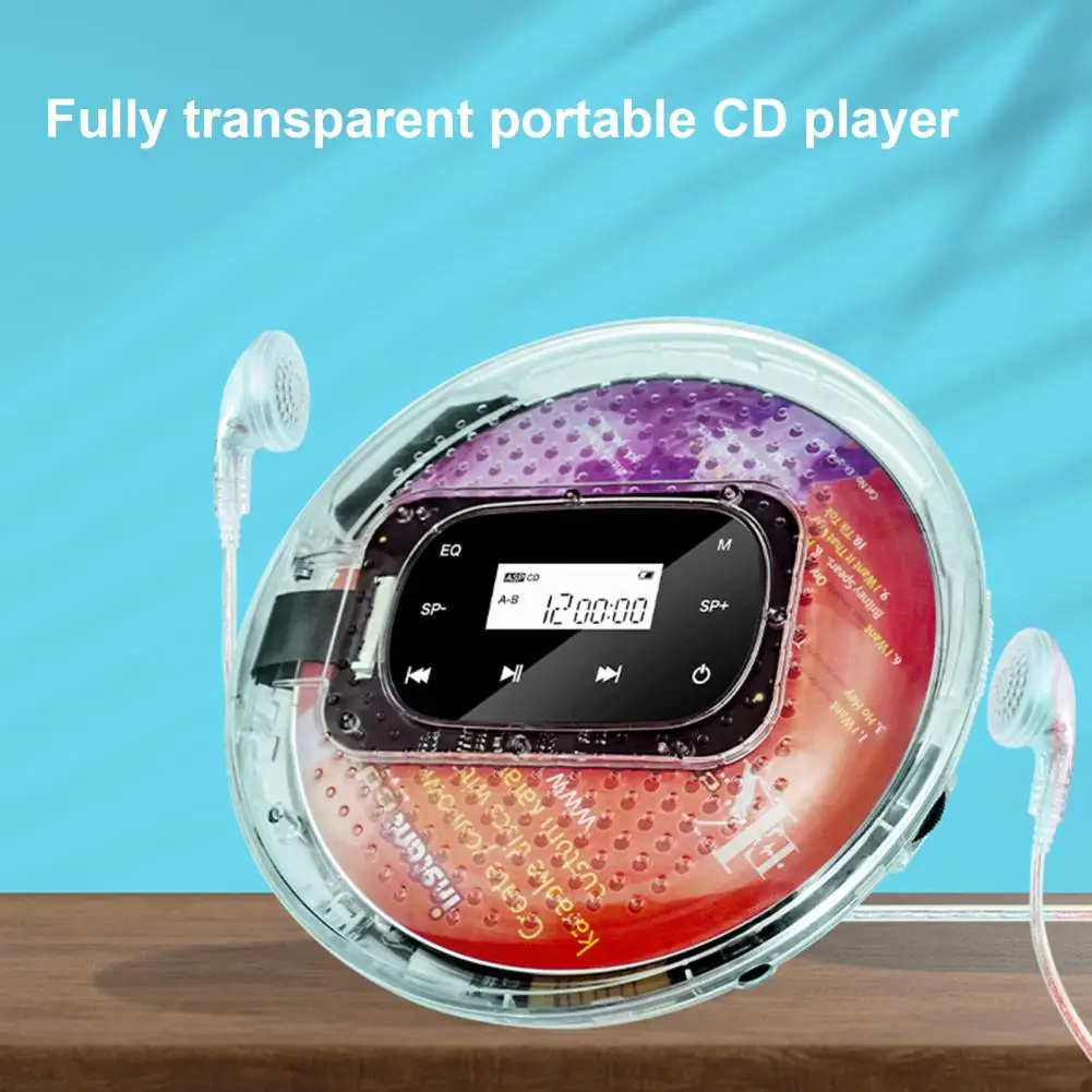 CD Music Player  Practical Portable with 3.5mm Headphone Jack  Adults Students Multifunctional Disc Player for Home