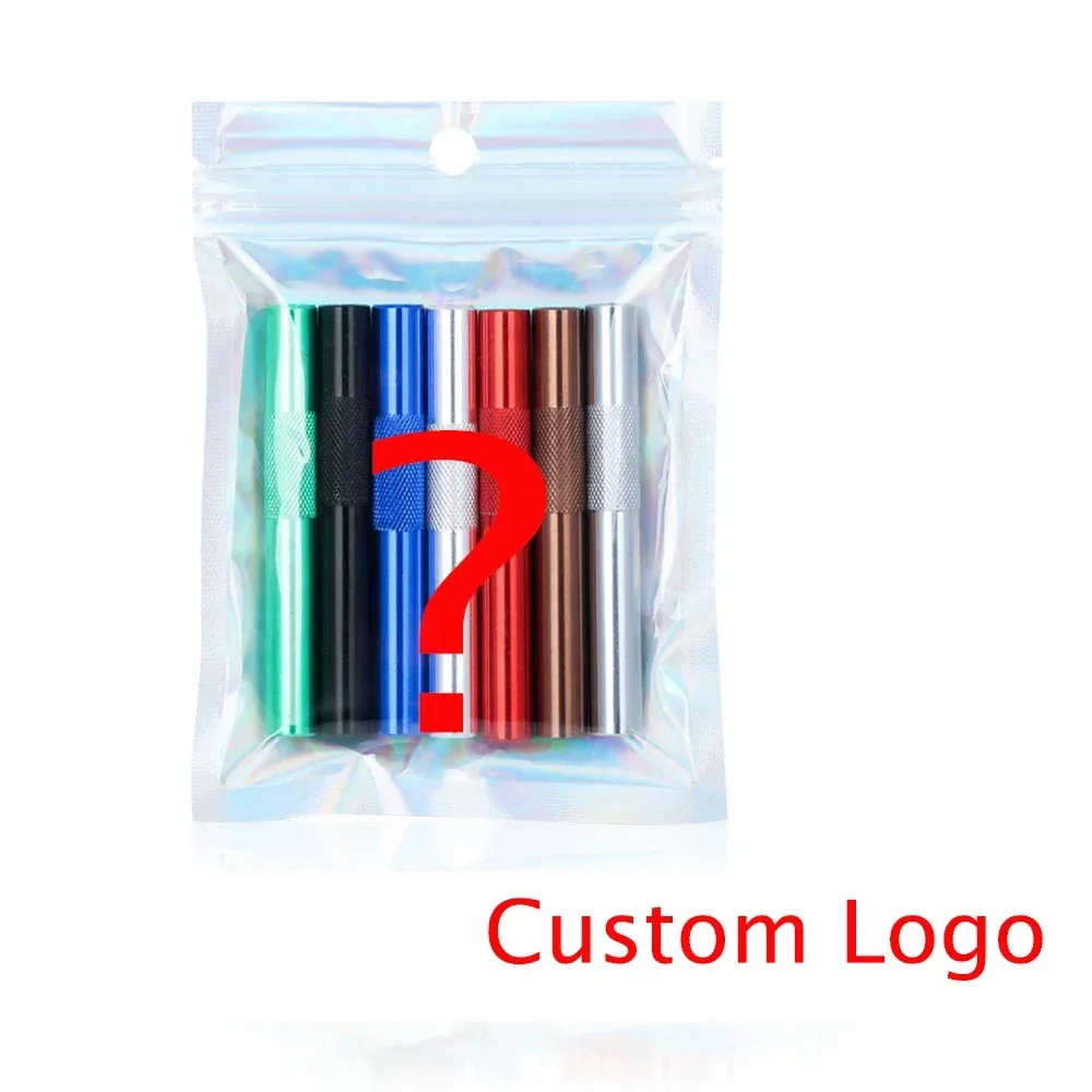 7pcs Aluminum Kit Tube Colorful Bag Herb Storage Pen Style stash jar Smoking Accessories