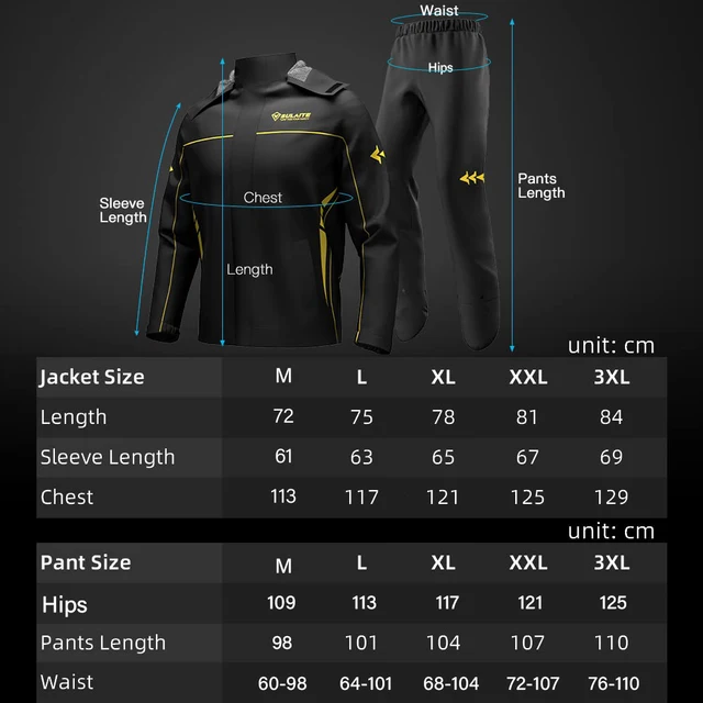 SULAITE Men’s Waterproof Motorcycle Raincoat 6